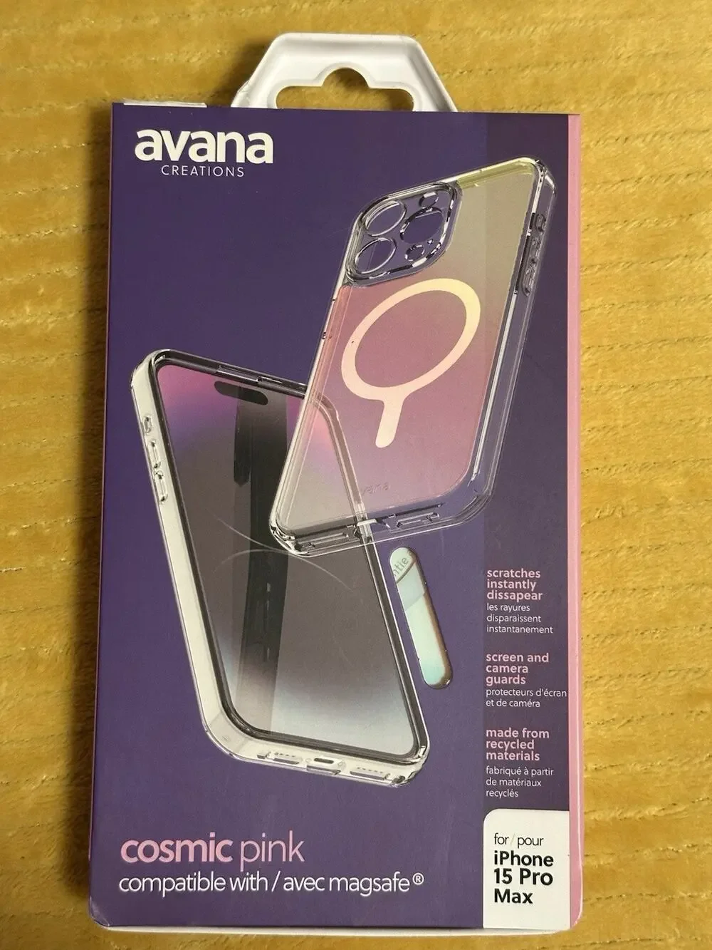Avana cosmic w/ MagSafe® For iPhone 15 Pro (Cosmic Pink) Durable Sleek NIB
